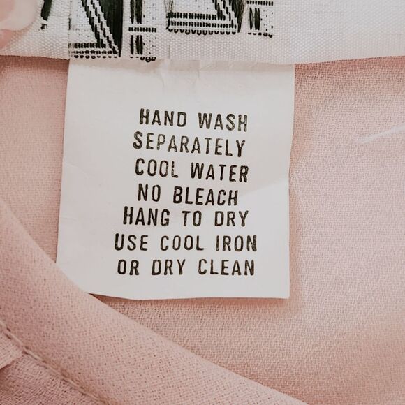 ZiZi Petites by Barbara Chodos Vintage 70s Chiffon Midi Dress Sheer Pink Size 6 - Picture 9 of 14